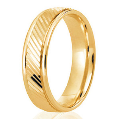 Image of Yellow Gold Diamond Cut Flat Court