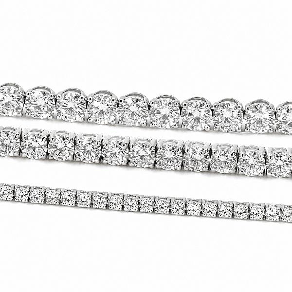 Image of 3.21ct Natural Diamond Tennis Bracelet in White Gold