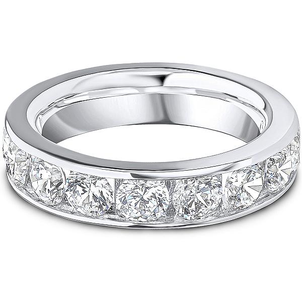 Image of 2.00ct Lab Grown Round Diamond Channel Set Wedding Band | D VVS | Platinum