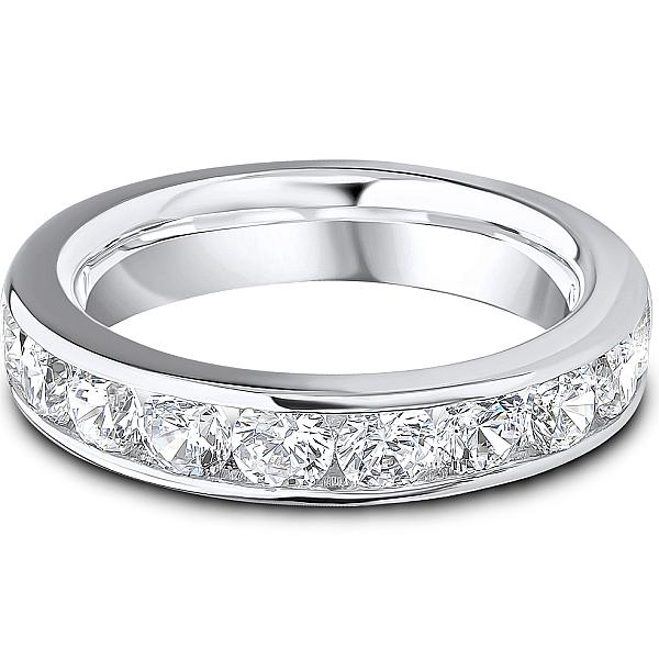 Image of 1.50ct Lab Grown Round Diamond Channel Set Wedding Band | D VVS | Platinum