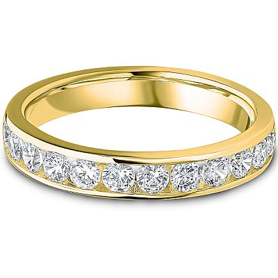 0.75ct Lab Grown Round Diamond Channel Set Wedding Band | D VVS | Platinum Image