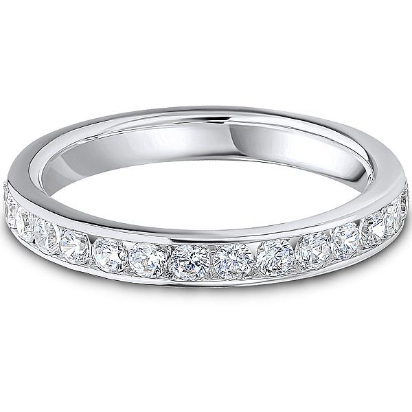 Image of 0.50ct Lab Grown Round Diamond Channel Set Wedding Band | D VVS | Platinum