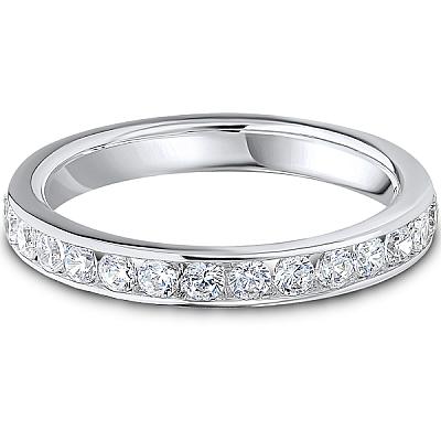 0.50ct Lab Grown Round Diamond Channel Set Wedding Band | D VVS | Platinum Image