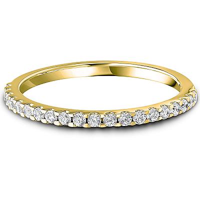 0.25ct Lab Grown Round Diamond Claw Set Wedding Band | D VVS | Platinum Image