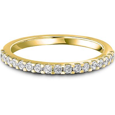 0.33ct Lab Grown Round Diamond Claw Set Wedding Band | D VVS | Platinum Image
