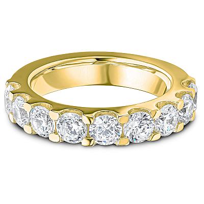 2.00ct Lab Grown Round Diamond Claw Set Band | D VVS | Platinum Image