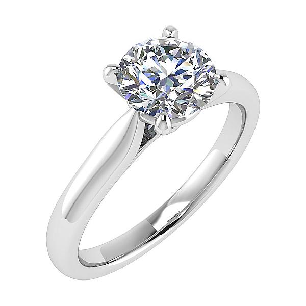 Image of 2.02ct Lab Grown Round Diamond Solitaire Ring | D VVS2 | Platinum