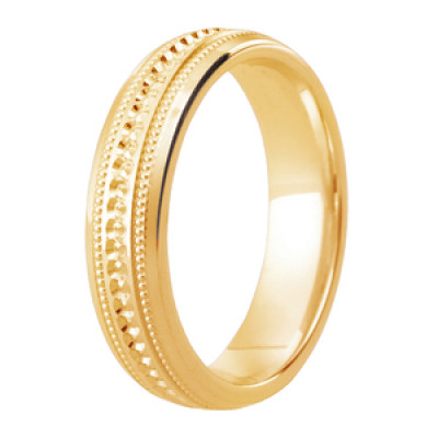 Image of Yellow Gold Diamond Cut Traditional Court