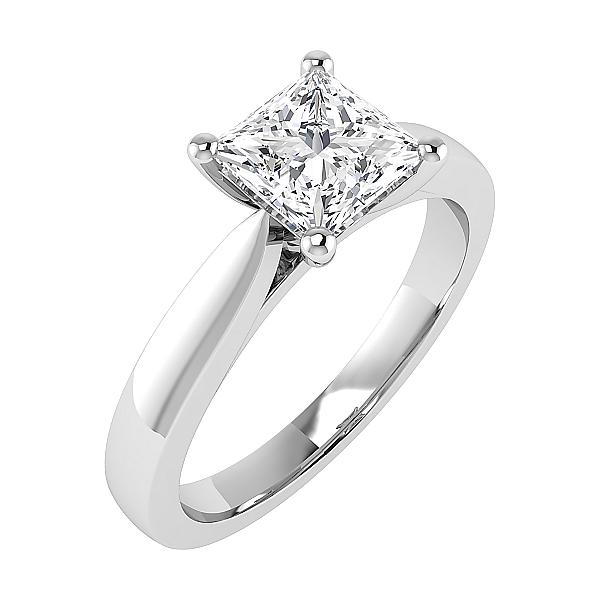 Image of 1.40ct Lab Grown Princess Cut Diamond Solitaire Ring | D VVS2 | Platinum