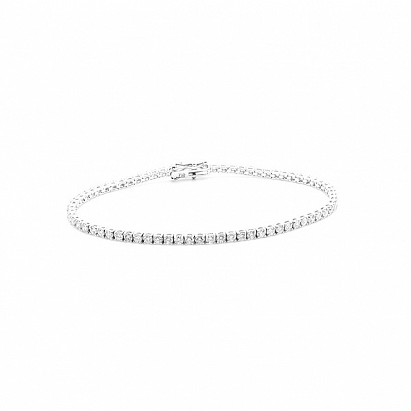 Image of 4.01ct Natural Diamond Tennis Bracelet in White Gold