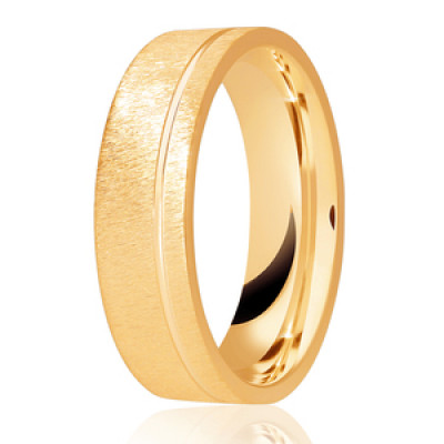Image of Yellow Gold Diamond Cut Flat Court