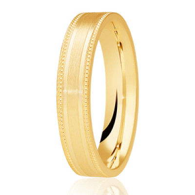 Image of Yellow Gold Diamond Cut Flat Court