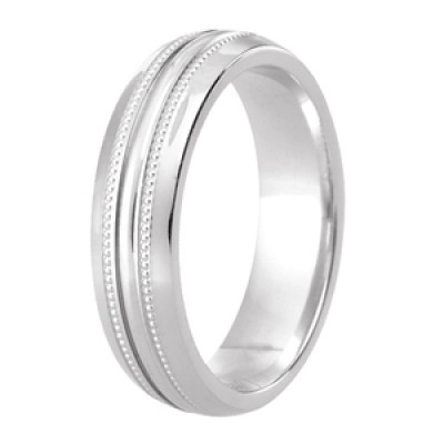 Image of White Gold Diamond Cut Traditional Court