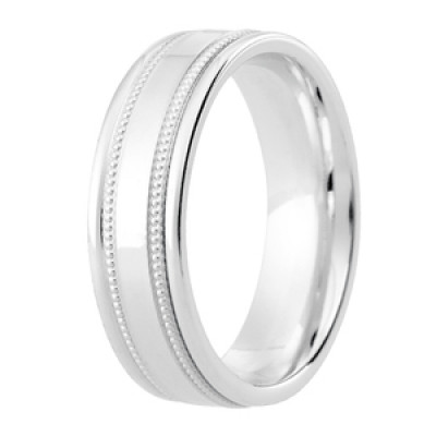 Image of White Gold Diamond Cut Flat Court