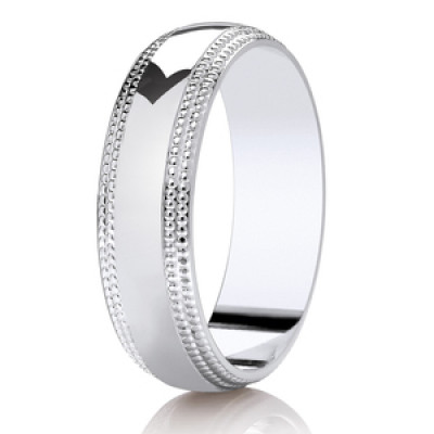 Image of White Gold Diamond Cut Traditional Court
