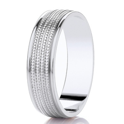 Image of White Gold Diamond Cut Flat Court