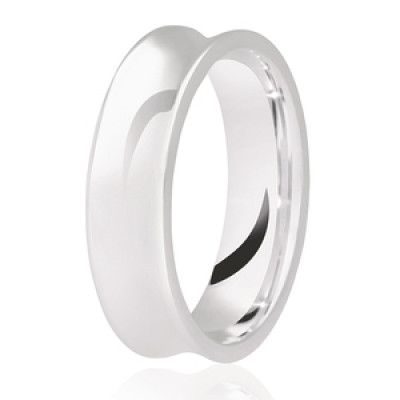 Image of White Gold Diamond Cut Concave