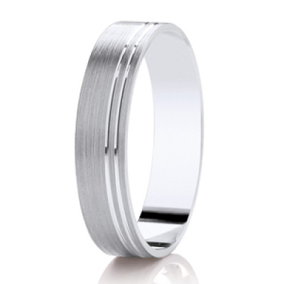 Image of White Gold Diamond Cut Flat Court