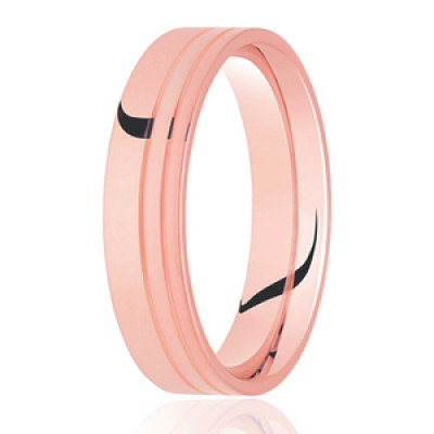 Image of Rose Gold Diamond Cut Flat Court