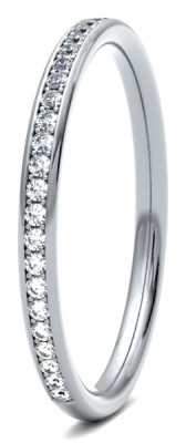 Image of Platinum Diamond Set Round Brilliant Cut, Grain Channel