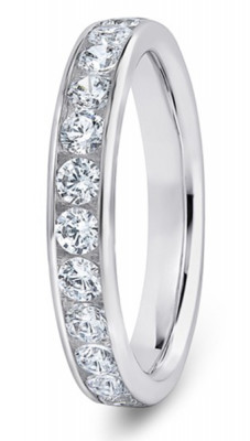 Image of White Gold Diamond Set Round Brilliant Cut, Channel Set