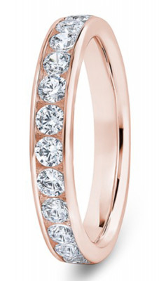 Image of Rose Gold Diamond Set Round Brilliant Cut, Channel Set