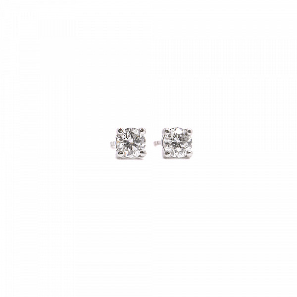 Image of 0.50ct Natural Round Brilliant Cut Diamond Studs in White Gold