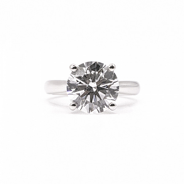 Image of 4.70ct Lab Grown Round Brilliant Cut Diamond Ring in Platinum