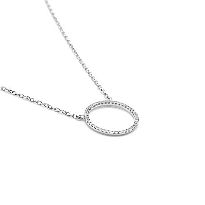 0.15ct Natural Diamond Circle of Life Pendant in White Gold Image