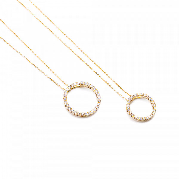 Image of 0.25ct Natural Diamond Circle of Life Pendant in Yellow Gold