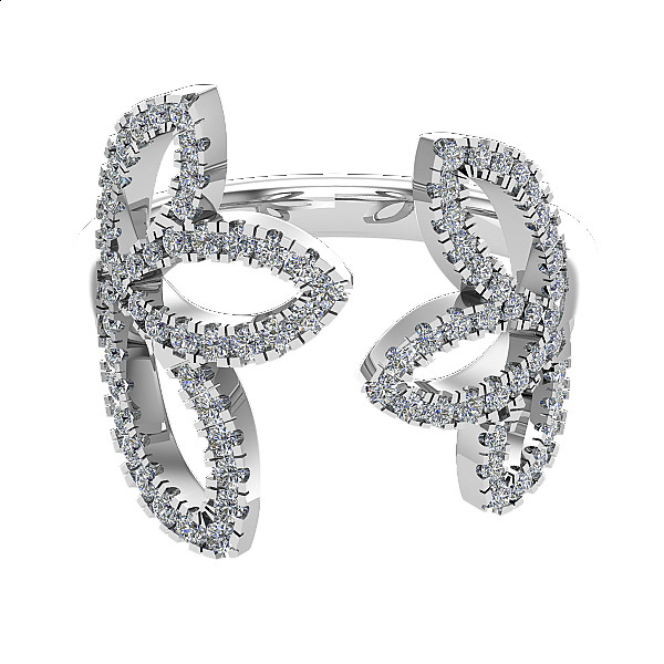 Image of 0.40ct Natural Diamond Fancy Open Ring in Platinum