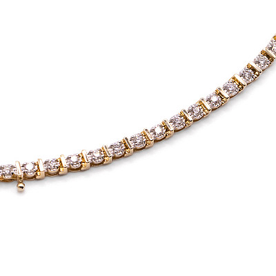 1.50ct Natural Diamond Tennis Bracelet in Yellow Gold Image
