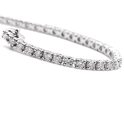 5.00ct Natural Diamond Tennis Bracelet in White Gold Image