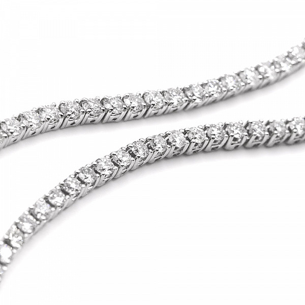 Image of 9.03ct Natural Diamond Tennis Bracelet in White Gold