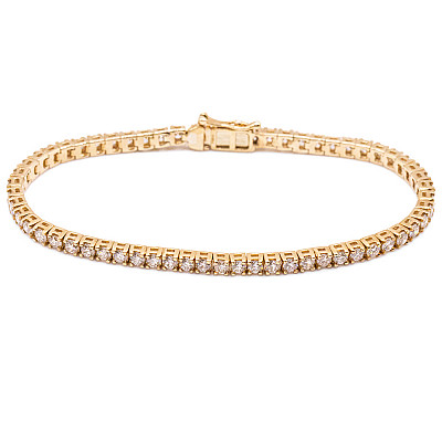 5.00ct Lab Grown Diamond Tennis Bracelet in Yellow Gold Image