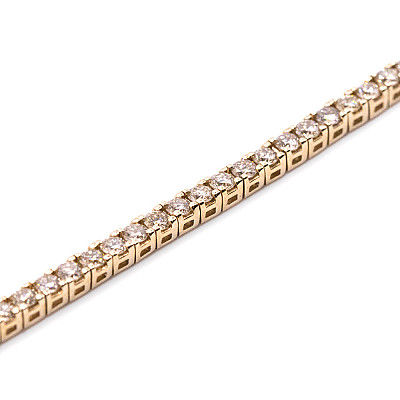 5.00ct Lab Grown Diamond Tennis Bracelet in Yellow Gold Image