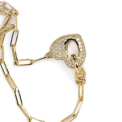 1.73ct Natural Diamond Heart Shaped Necklace in Yellow Gold Image