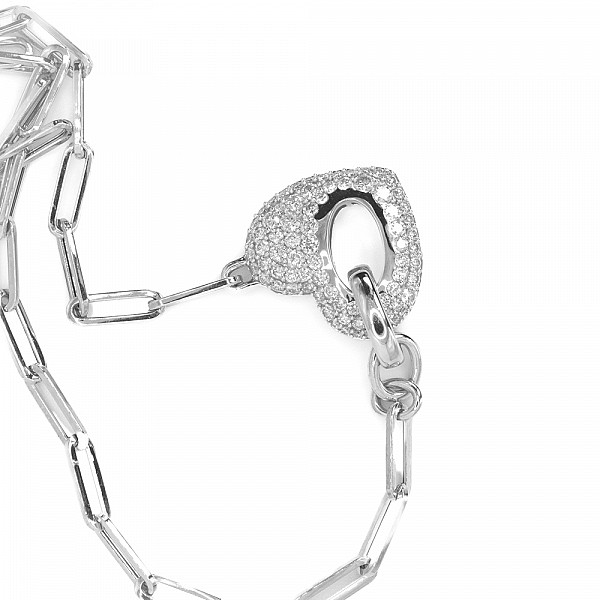 Image of 1.72ct Natural Diamond Heart Shaped Necklace in White Gold