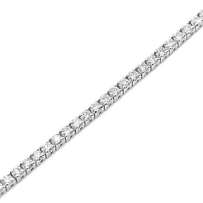 4.00ct Natural Diamond Tennis Bracelet in White Gold Image