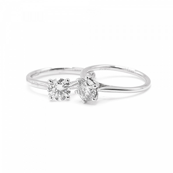 Image of 0.50ct Natural Round Brilliant Cut Diamond in Platinum Ring