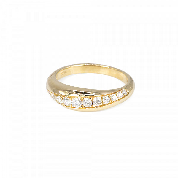 Image of 0.39ct Natural Diamond Twisted Style Ring in Yellow Gold