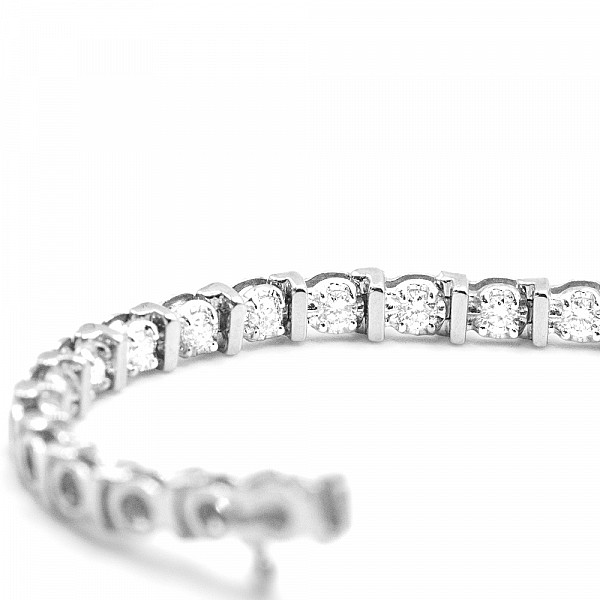 Image of 1.00ct Natural Diamond Tennis Bracelet in White Gold